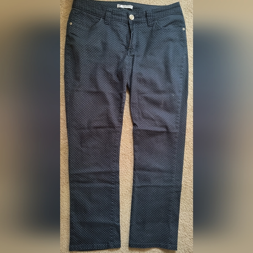 Lee Navy Polka Dot Pants